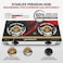 STARLIFE Gas Stove 2 Burners Glass Stove Auto Ignition Table Top Cooker, SL-1110