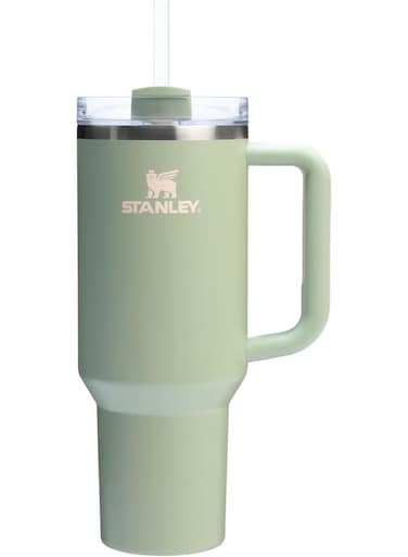 40oz Quencher H20 Flowstate Stainless Steel Vacuum Insulated Tumbler with Lid and Straw for Water, Iced Tea or Coffee, Smoothie and More, Light Green