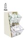 Capacity Coffee Pod Holder with 2 Baskets K Cup Storage Organizer for Coffee Creamer Sugar and Tea Bags White