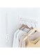 Sleclean Clothes Drying Rack, Wall Mounted Laundry Drying Rack for Clothes, Collapsible Clothing Racks for Indoor and Outdoor, Medium，White