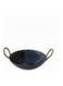 Iron Flat Bottom Deep Kadai/Wok Black 20.5cm
