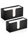 2Pack Black Paper Towel Dispenser Countertop Acrylic Paper Towel Holder for Bathroom Folded Paper Towel Dispenser Clear Trifold Paper Napkin Holder for Z-fold C-fold MultiFold Trifold - Home Kitchen