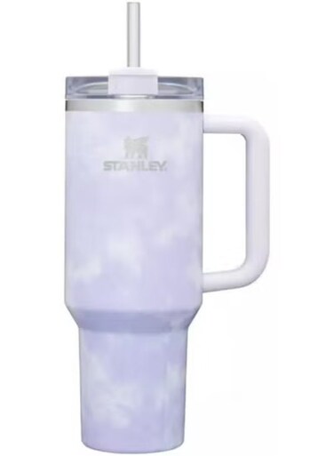 Adventure 40oz Stainless Steel Quencher Tumbler with Handle &acirc;&euro;&ldquo; Vacuum Insulated Travel Cup with Built-In Straw and Leak-Resistant Lid &acirc;&euro;&ldquo; Double Wall Reusable Drinkware Keeps Drinks Cold for 24 Hours or Hot for 12 &acirc;&euro;&ldquo; Wisteria Tie Dye Finish