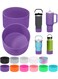 1Pc Silicone Tumbler Boot, Compatible with Stanley Cup Quencher Adventure 40oz &amp; Hydro Flask 12&acirc;&euro;&ldquo;24oz Bottles, Anti-Slip Bottom Protector, Scratch &amp; Noise Reduction