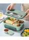 Lunch Box for Adults and Kids 4 Compartment Lunch Box with Fork - Durable Perfect Size - Leak-Proof - Reusable - BPA Free and Freezer Safe Food Containers