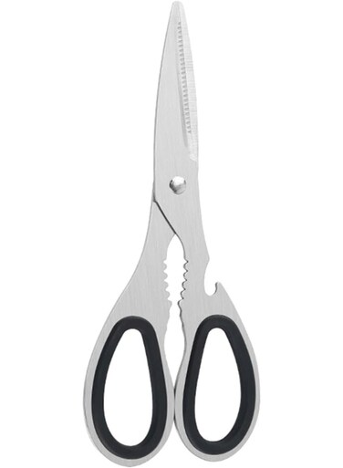 Ordinary All-Steel Kitchen Scissors Silver