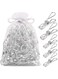 DELFINO Clothespins Clips Pack of 40 Long-Lasting Strong-Grip Multi-Purpose Metal Chip Clip for Clothes Kitchen 2 Sizes (30 Medium Clips 5.5CM Long 10 pcs of Bigger Clips Length of 6.5CM)