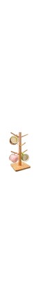 VIO Mug Rack Tree, Organic Bamboo Mug Holder/Stand, Mug Hook, Storage Coffee Tea Cup Organizer Hanger Holder with 6 Hooks (SQUARE)