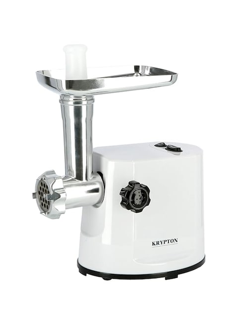 Krypton 1200W Meat Grinder, Electric Aluminum Gearbox, 3 Metal Cutting Plates, Accessories, Metal Gears, Stainless Steel Blade 2 Years Warranty, WHITE, , KNMG6080