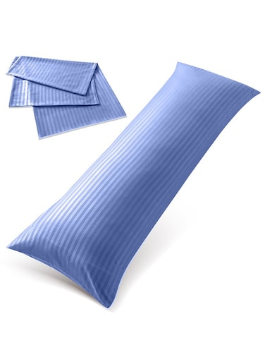 Linen Klub Long Body 1Pc Stripe Pillowcase - 100% Microfiber with envelope closure, Soft and Durable Quality, Size : 45 x 125cm , Lavender