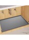 Hcosmy Under Sink Mat for [34" x 22"] Cabinet, Silicone Waterproof Mat, Kitchen Cabinet Liner Holds Over 2.2 Gallons, Cabinet Protector, Under Sink Tray for Drips, Leaks, Spills (Grey)