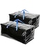 2PCS Heavy Duty Extra Large Thicker Waterproof Storage Bags with Backpack Straps, Handles, Zippers for Moving, Travelling, Camping, Gardening Tools, Holiday Decorations Storage, 80&times;40&times;35cm, Black