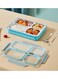 Stainless Steel Lunch Box with Divided Compartments Meal Prep Containers Lunch Box for Adults Kids Leak Spill Proof Design Snack Box with Utensils BPA-Free Dishwasher Safe (Blue 1.8 L)