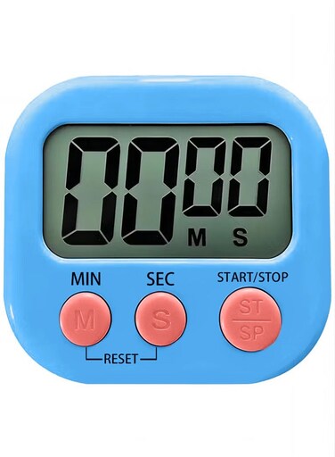 cooking timer, large numbers, loud alarm, magnetic stand, baking cooking timer, blue