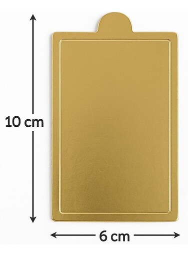PACK Gold Rectangular Cake Board &acirc;&euro;&ldquo; 10&Atilde;&mdash;6 cm   Elegant Dessert&Acirc;&nbsp;Serving&Acirc;&nbsp;Base