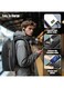 Mobcos Back Pack Black 8966 Premium Waterproof Anti-Theft Laptop Backpack with USB Charging Port &ndash; Oxford Business Travel Backpack for Men &amp; Women, Slim Lightweight Work &amp; College Bag