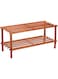 ECVV 2 Tier Blonde Wood Storage Shoe Rack, Brown, Lc-Wsr-001