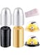 EVCRIERH 100 Pcs Mini Cupcake Boxes Clear Plastic Cupcakes Containers Muffins Cheese Pastry Containers with Dome Lids and Stickers Disposable Dessert Containers for Party Supplies(Gold &amp; Black)