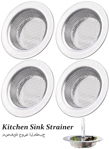 Stainless Steel Kitchen Sink Strainer Kitchen Sink Drain Strainer Anti-clogging Block Food Particles Kitchen Filter Sink Strainers for Kitchen Sinks with Large Wide Rim