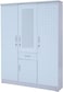 Galaxy Design 3 Door wardrobe for Bedroom,3 Door Cabinet for Bedroom Wardrobes, Engineered Wood Cupboard (White)