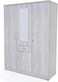 Galaxy Design 3 Door wardrobe for Bedroom, 3 Door Cupboard for Bedroom Wardrobes, Engineered Wood Cupboard (Cherry Rabhite)