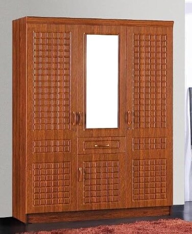 Galaxy Design 3 Door wardrobe for Bedroom, 3 Door Cabinet for Bedroom Wardrobes, Engineered Wood Cupboard (Wenge)
