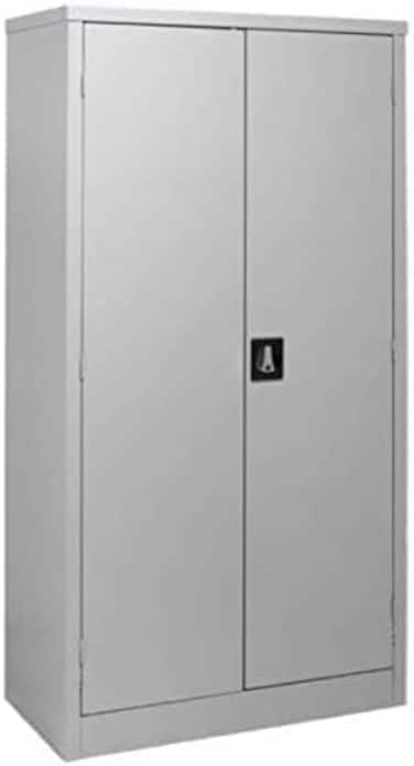 Galaxy  Design Cabinet 2 Door Steel, Grey - W90cm x H180cm x D45cm by, GDF-FC510