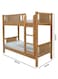 Galaxy Design Heavy Duty Wooden Bunk Bed With Solid Wooden Bedframe With Two Medical Mattress, Full-Length Guardrail Color (OAK)