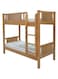 Galaxy Design Heavy Duty Wooden Bunk Bed With Solid Wooden Bedframe With Two Medical Mattress, Full-Length Guardrail Color (OAK)