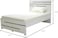 Galaxy Design Modern &amp; Sublime Design Fully Wooden Single Bed White 90x190 cm