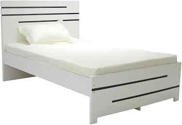 Galaxy Design Local Made Bed Modern &amp; Sublime Design Fully Wooden Single Bed White 100x200 cm