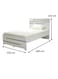 Galaxy Design Local Made Bed Modern &amp; Sublime Design Fully Wooden Twin Bed White 120x190 cm