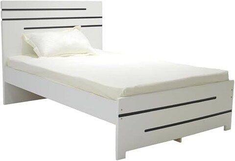 Galaxy Design Local Made Bed Modern &amp; Sublime Design Fully Wooden Queen Bed White 150x190 cm