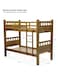 Galaxy Design Heavy Duty Wooden Bunk Bed With Ladder for Bedroom, Guest Room Furniture, Solid Wooden Bed, Full-Length Guardrail Color Walnut