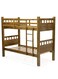 Galaxy Design Heavy Duty Wooden Bunk Bed With Ladder for Bedroom, Guest Room Furniture, Solid Wooden Bed, Full-Length Guardrail Color Walnut