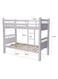 Galaxy Design Heavy Duty Wooden Bunk Bed With Ladder for Bedroom, Guest Room Furniture, Solid Wooden Bed, Full-Length Guardrail Color White