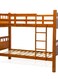 Galaxy Design Heavy Duty Wooden Bunk Bed With Ladder for Bedroom, Guest Room Furniture, Solid Wooden Bed, Full-Length Guardrail Color BROWN