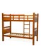 Galaxy Design Heavy Duty Wooden Bunk Bed With Ladder for Bedroom, Guest Room Furniture, Solid Wooden Bed, Full-Length Guardrail Color BROWN