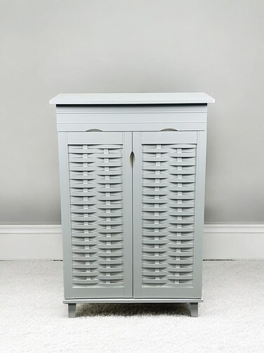 Galaxy Design Wooden Shoes Rack/Organiser With 2 Doors - Size (110H x 80W x 40D cm) Model GDF-1516 WHITE