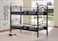 Galaxy Design Double Decker Bunker Bed Made Metal Steel And Solid Wood Heavy Duty Guard Rails Sturdy With Two Medical Mattress  For Home