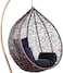 Galaxy Design Indoor Outdoor Patio Wicker Hanging Chair Swing Egg Basket Chairs with Stand UV Resistant Cushions 120kg Capacity for Patio Backyard Balcony - Random Color Cushions (Brown)