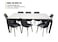 Galaxy Design Modern Marble 1+8 - Grey &amp; White Dinning table with steel legs and Pvc Leather 8 chairs set and 1 table with marble top and leg stainless steel