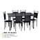 Galaxy Design Wooden Steel Metal Dining Table Chairs Set GDF-22944-6 Modern Dinner Desk 6-Chairs for Dining Room Kitchen Room, Cafeteria Set Chairs Table GDF-22944-6