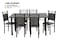 Galaxy Design Wooden Steel Metal Dining Table Chairs Set GDF-22944-6 Modern Dinner Desk 6-Chairs for Dining Room Kitchen Room, Cafeteria Set Chairs Table GDF-22944-7
