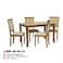 Galaxy Design 5-Piece Wooden Rectangular Dining Set   Sturdy Kitchen Dining Table With 5 Dining Chairs 1+4 Seater Modern Design Furniture For Home L 120 X W 75 X H 75 Cm Walnut