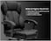 Galaxy Design Executive Office Gaming Chair PU Leather 360 Swivel Desk Chair, High Back &amp; Adjustable Height Computer Table Chair, Soft Foam Gaming Study Chair Lumbar Support With Footrest, Black
