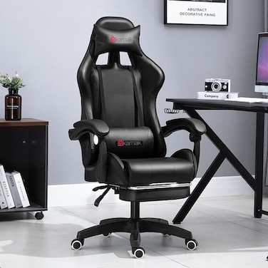Galaxy Design Boss Executive Office Chair Steel Structure, PU Leather 360 Swivel Desk Gaming Chair High Back &amp; Adjustable Height Computer Table Chair, Soft Foam Gaming Study Chair Lumbar Support