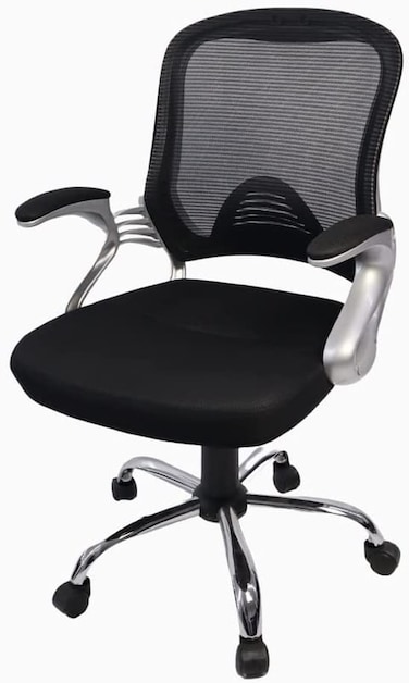 Galaxy Design Ergonomic Office Chair Breathable Mesh Computer Task Desk Chair With Flip-Up Armrest Adjustable Height Executive Rolling Swivel Mid Back Chair For Home Working Study - Black GDF-9135
