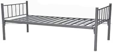 Galaxy Design Single Metal Steel Bed Dimension 90x190 Centimeters (Silver)  Without Mattress