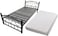 Galaxy Design Heavy Duty Single Metal Steel Bed With Medicated Mattress Dimension 90x190 Centimeters